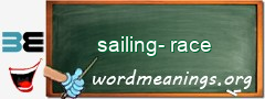 WordMeaning blackboard for sailing-race